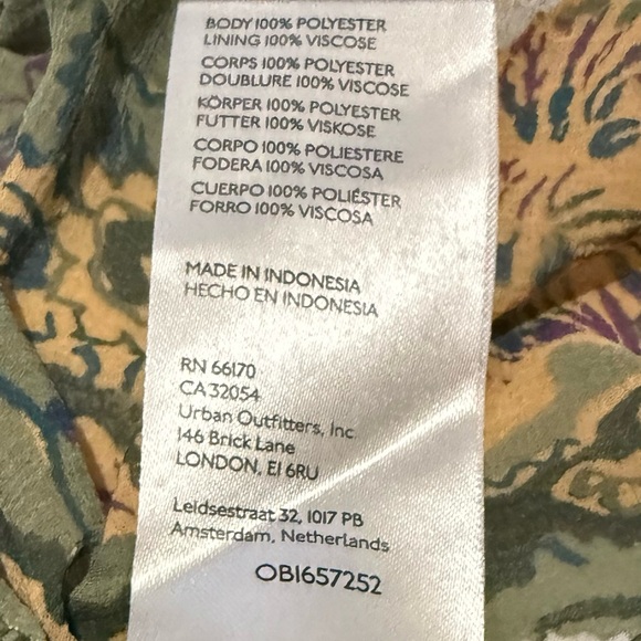 Free People Green and Orange Ruffled Tiered Sundress - Picture 9 of 9